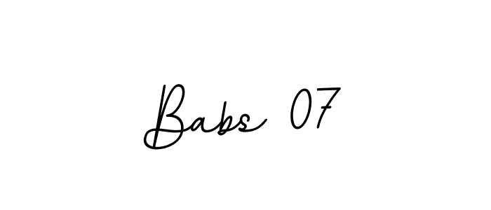 This is the best signature style for the Babs 07 name. Also you like these signature font (BallpointsItalic-DORy9). Mix name signature. Babs 07 signature style 11 images and pictures png