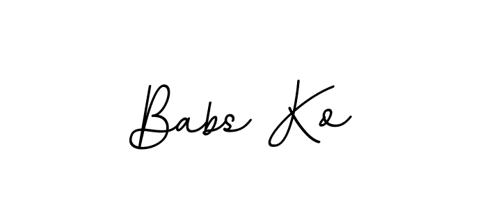 Similarly BallpointsItalic-DORy9 is the best handwritten signature design. Signature creator online .You can use it as an online autograph creator for name Babs Ko. Babs Ko signature style 11 images and pictures png