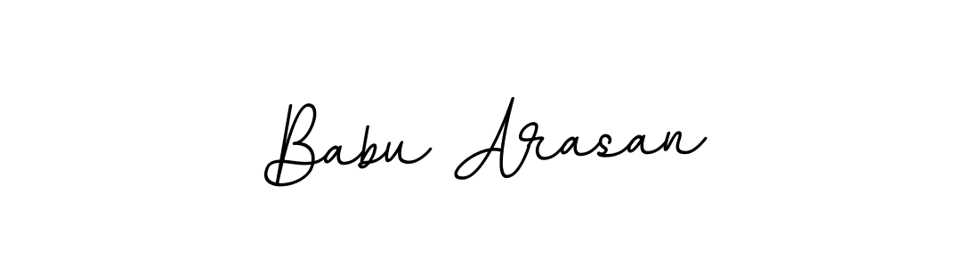 Create a beautiful signature design for name Babu Arasan. With this signature (BallpointsItalic-DORy9) fonts, you can make a handwritten signature for free. Babu Arasan signature style 11 images and pictures png