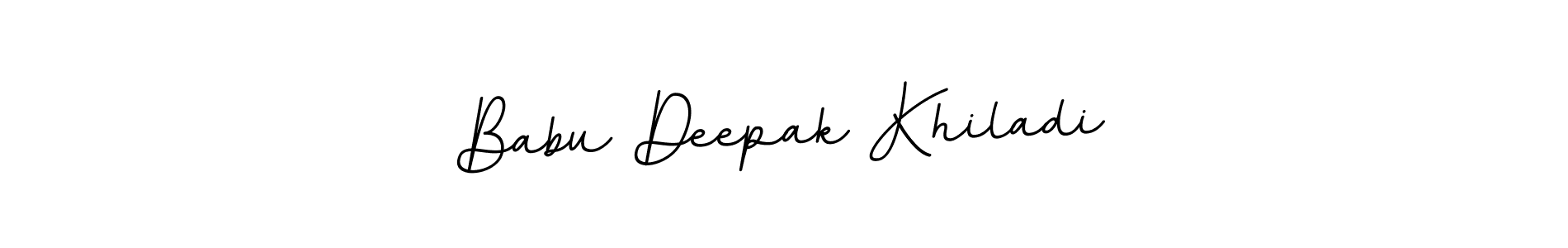 How to make Babu Deepak Khiladi name signature. Use BallpointsItalic-DORy9 style for creating short signs online. This is the latest handwritten sign. Babu Deepak Khiladi signature style 11 images and pictures png