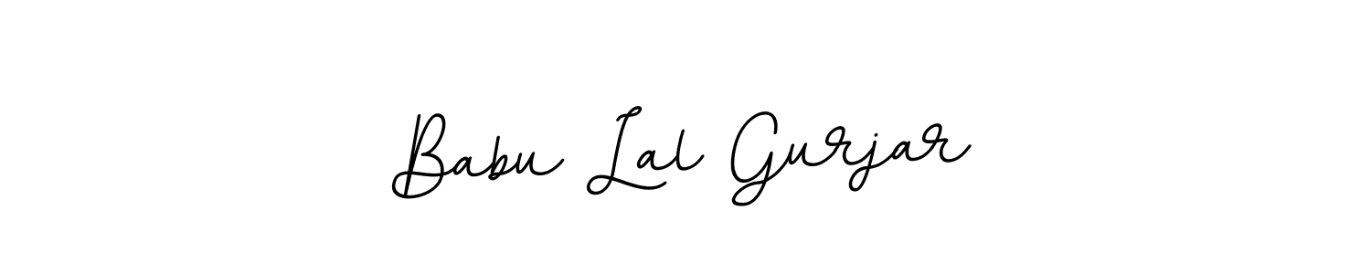 Design your own signature with our free online signature maker. With this signature software, you can create a handwritten (BallpointsItalic-DORy9) signature for name Babu Lal Gurjar. Babu Lal Gurjar signature style 11 images and pictures png