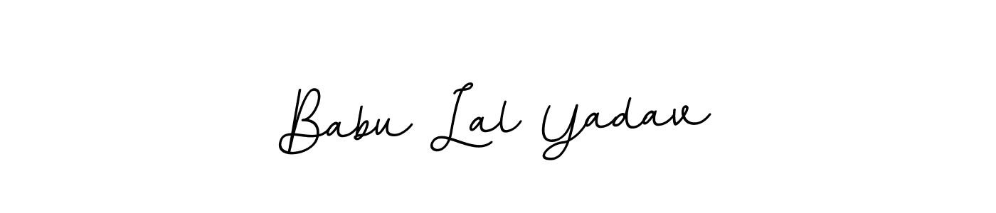 You should practise on your own different ways (BallpointsItalic-DORy9) to write your name (Babu Lal Yadav) in signature. don't let someone else do it for you. Babu Lal Yadav signature style 11 images and pictures png