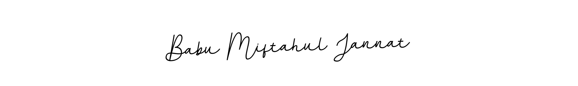 Design your own signature with our free online signature maker. With this signature software, you can create a handwritten (BallpointsItalic-DORy9) signature for name Babu Miftahul Jannat. Babu Miftahul Jannat signature style 11 images and pictures png