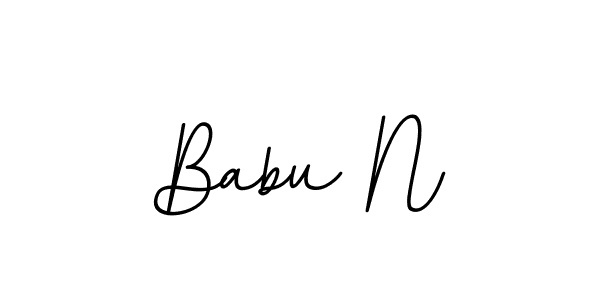 How to make Babu N name signature. Use BallpointsItalic-DORy9 style for creating short signs online. This is the latest handwritten sign. Babu N signature style 11 images and pictures png