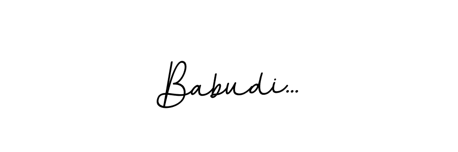 Design your own signature with our free online signature maker. With this signature software, you can create a handwritten (BallpointsItalic-DORy9) signature for name Babudi.... Babudi... signature style 11 images and pictures png