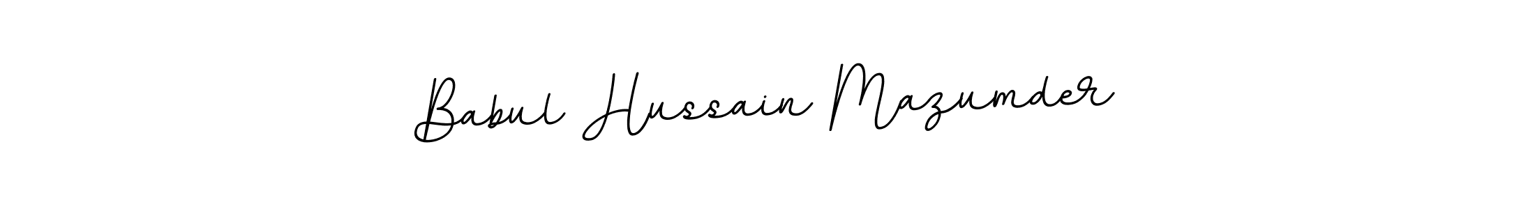 The best way (BallpointsItalic-DORy9) to make a short signature is to pick only two or three words in your name. The name Babul Hussain Mazumder include a total of six letters. For converting this name. Babul Hussain Mazumder signature style 11 images and pictures png