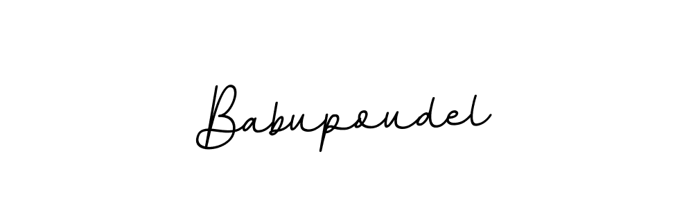 Use a signature maker to create a handwritten signature online. With this signature software, you can design (BallpointsItalic-DORy9) your own signature for name Babupoudel. Babupoudel signature style 11 images and pictures png