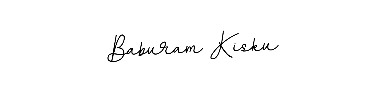 Use a signature maker to create a handwritten signature online. With this signature software, you can design (BallpointsItalic-DORy9) your own signature for name Baburam Kisku. Baburam Kisku signature style 11 images and pictures png