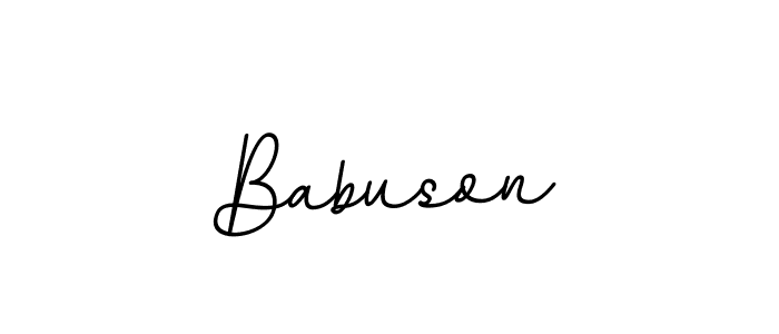 It looks lik you need a new signature style for name Babuson. Design unique handwritten (BallpointsItalic-DORy9) signature with our free signature maker in just a few clicks. Babuson signature style 11 images and pictures png