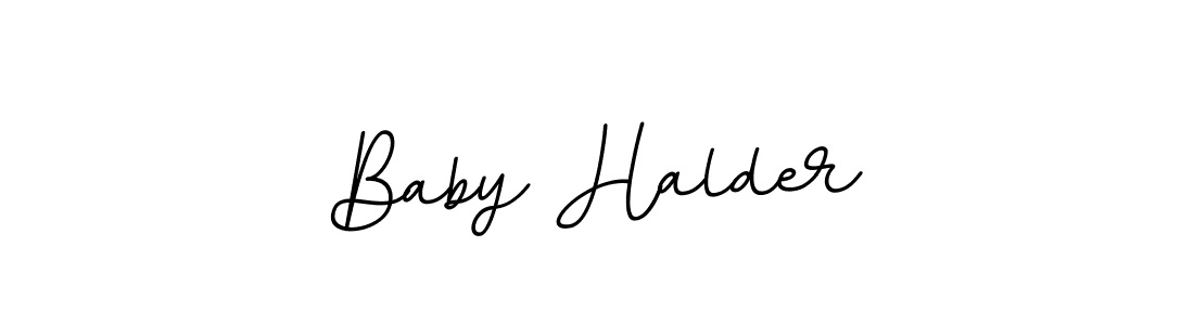How to make Baby Halder name signature. Use BallpointsItalic-DORy9 style for creating short signs online. This is the latest handwritten sign. Baby Halder signature style 11 images and pictures png
