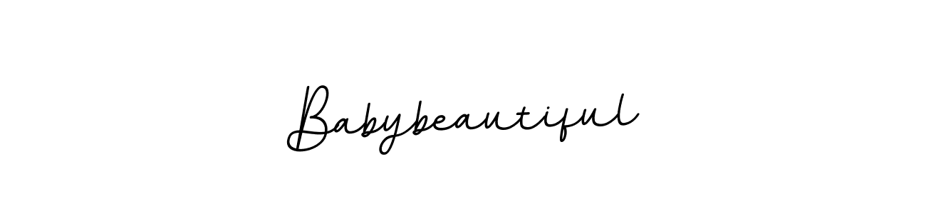 This is the best signature style for the Babybeautiful name. Also you like these signature font (BallpointsItalic-DORy9). Mix name signature. Babybeautiful signature style 11 images and pictures png