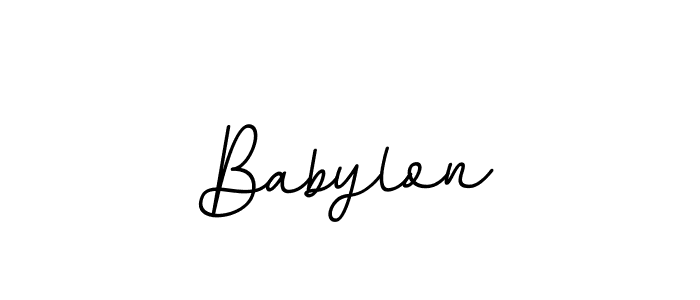 Use a signature maker to create a handwritten signature online. With this signature software, you can design (BallpointsItalic-DORy9) your own signature for name Babylon. Babylon signature style 11 images and pictures png