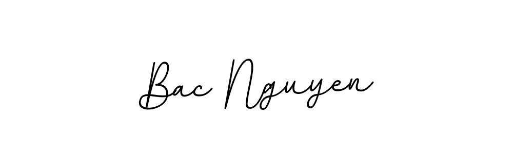 Use a signature maker to create a handwritten signature online. With this signature software, you can design (BallpointsItalic-DORy9) your own signature for name Bac Nguyen. Bac Nguyen signature style 11 images and pictures png