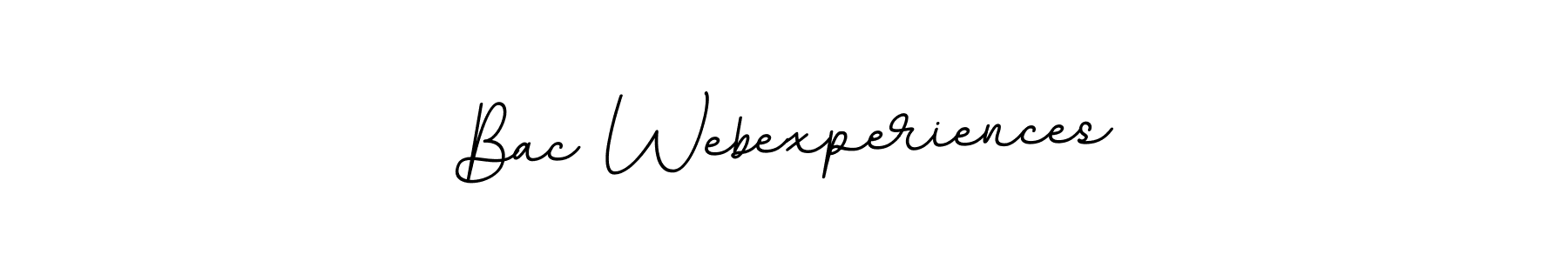 Also You can easily find your signature by using the search form. We will create Bac Webexperiences name handwritten signature images for you free of cost using BallpointsItalic-DORy9 sign style. Bac Webexperiences signature style 11 images and pictures png