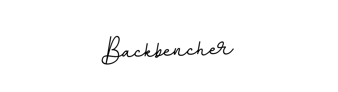 You should practise on your own different ways (BallpointsItalic-DORy9) to write your name (Backbencher) in signature. don't let someone else do it for you. Backbencher signature style 11 images and pictures png