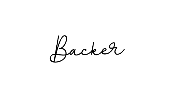 Make a beautiful signature design for name Backer. With this signature (BallpointsItalic-DORy9) style, you can create a handwritten signature for free. Backer signature style 11 images and pictures png