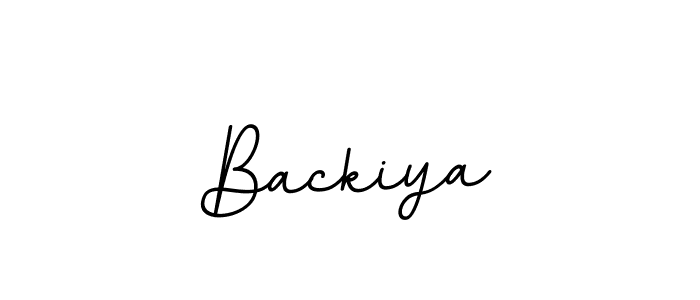 Design your own signature with our free online signature maker. With this signature software, you can create a handwritten (BallpointsItalic-DORy9) signature for name Backiya. Backiya signature style 11 images and pictures png