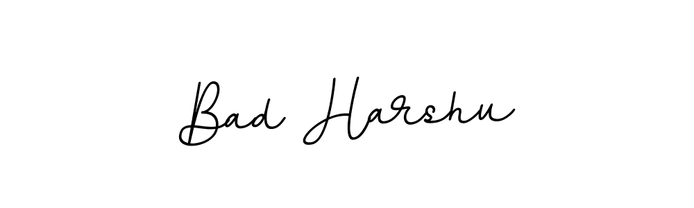 Make a beautiful signature design for name Bad Harshu. With this signature (BallpointsItalic-DORy9) style, you can create a handwritten signature for free. Bad Harshu signature style 11 images and pictures png