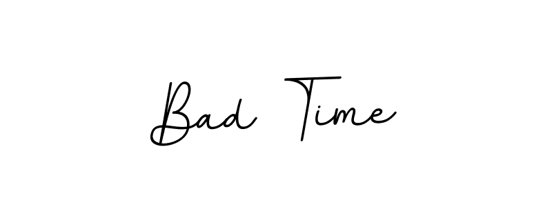 How to make Bad Time name signature. Use BallpointsItalic-DORy9 style for creating short signs online. This is the latest handwritten sign. Bad Time signature style 11 images and pictures png