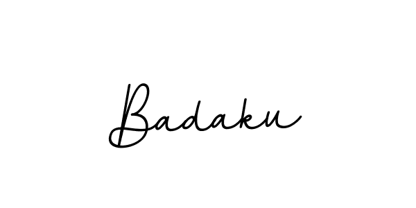 Create a beautiful signature design for name Badaku. With this signature (BallpointsItalic-DORy9) fonts, you can make a handwritten signature for free. Badaku signature style 11 images and pictures png