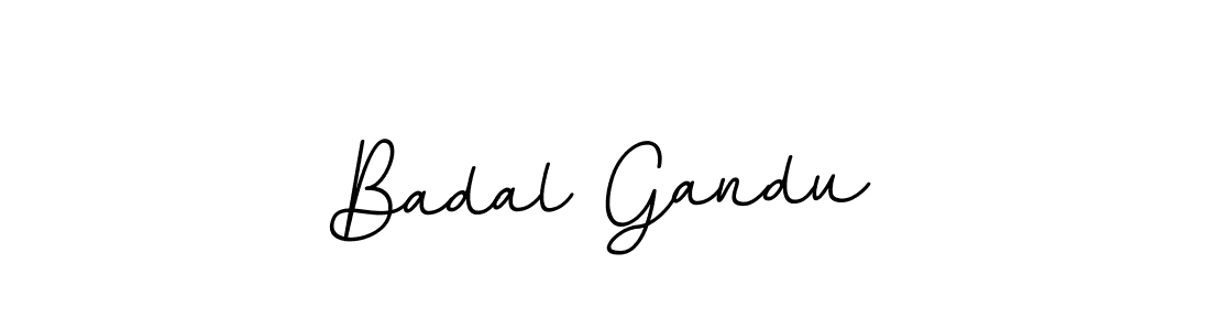 Make a beautiful signature design for name Badal Gandu. With this signature (BallpointsItalic-DORy9) style, you can create a handwritten signature for free. Badal Gandu signature style 11 images and pictures png