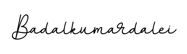Discover how Badalkumardalei looks in an executive cursive font (BallpointsItalic-DORy9). Perfect for legal documents, invoices, and certificates. Badalkumardalei signature style 11 images and pictures png