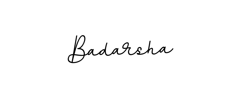 Make a beautiful signature design for name Badarsha. With this signature (BallpointsItalic-DORy9) style, you can create a handwritten signature for free. Badarsha signature style 11 images and pictures png
