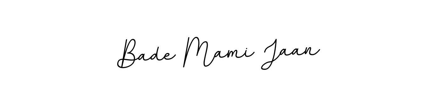 How to Draw Bade Mami Jaan signature style? BallpointsItalic-DORy9 is a latest design signature styles for name Bade Mami Jaan. Bade Mami Jaan signature style 11 images and pictures png