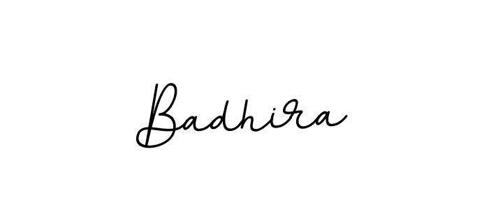 How to make Badhira name signature. Use BallpointsItalic-DORy9 style for creating short signs online. This is the latest handwritten sign. Badhira signature style 11 images and pictures png