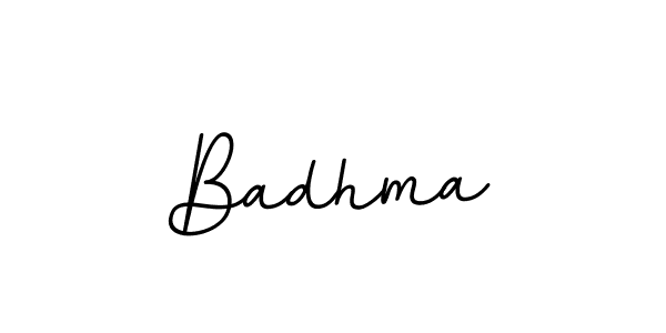 How to make Badhma name signature. Use BallpointsItalic-DORy9 style for creating short signs online. This is the latest handwritten sign. Badhma signature style 11 images and pictures png