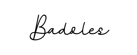 Create your official email sign-off with Badoles name in BallpointsItalic-DORy9 style. Crisp, clean, and perfectly legible across all screens. Badoles signature style 11 images and pictures png