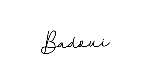 Design your own signature with our free online signature maker. With this signature software, you can create a handwritten (BallpointsItalic-DORy9) signature for name Badoui. Badoui signature style 11 images and pictures png