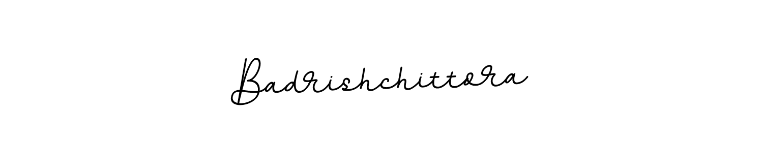 How to make Badrishchittora name signature. Use BallpointsItalic-DORy9 style for creating short signs online. This is the latest handwritten sign. Badrishchittora signature style 11 images and pictures png