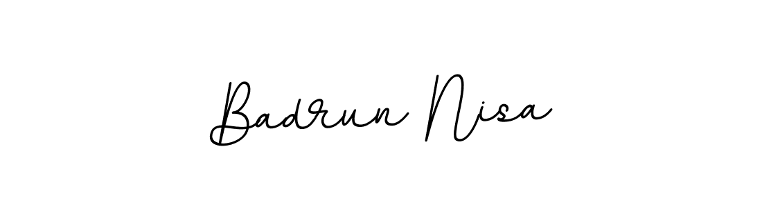 The best way (BallpointsItalic-DORy9) to make a short signature is to pick only two or three words in your name. The name Badrun Nisa include a total of six letters. For converting this name. Badrun Nisa signature style 11 images and pictures png
