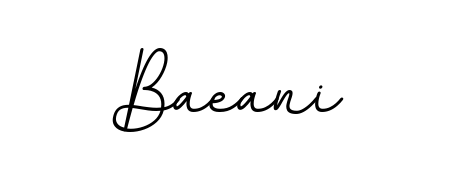 Master the art of signing with Baeani written in fluent BallpointsItalic-DORy9 script. A great template to practice and refine your handwriting. Baeani signature style 11 images and pictures png