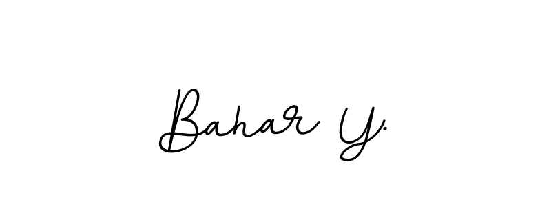 It looks lik you need a new signature style for name Bahar Y.. Design unique handwritten (BallpointsItalic-DORy9) signature with our free signature maker in just a few clicks. Bahar Y. signature style 11 images and pictures png