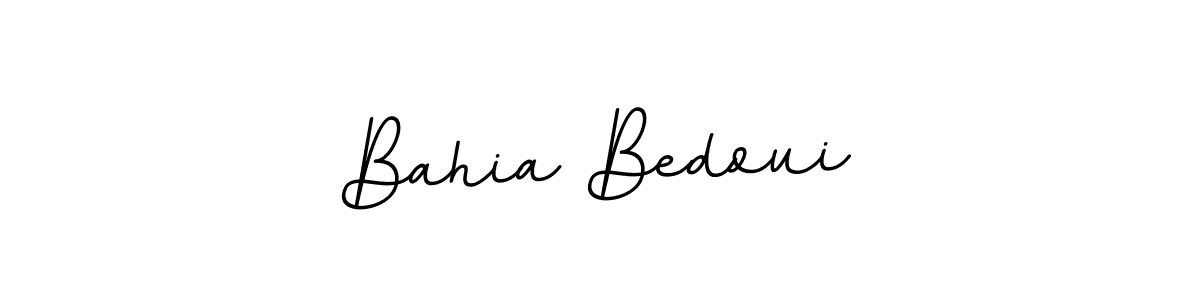 Make a beautiful signature design for name Bahia Bedoui. With this signature (BallpointsItalic-DORy9) style, you can create a handwritten signature for free. Bahia Bedoui signature style 11 images and pictures png