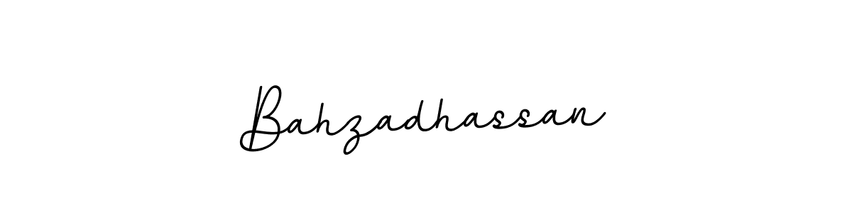 The best way (BallpointsItalic-DORy9) to make a short signature is to pick only two or three words in your name. The name Bahzadhassan include a total of six letters. For converting this name. Bahzadhassan signature style 11 images and pictures png