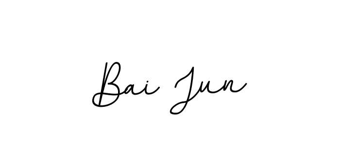 Use a signature maker to create a handwritten signature online. With this signature software, you can design (BallpointsItalic-DORy9) your own signature for name Bai Jun. Bai Jun signature style 11 images and pictures png