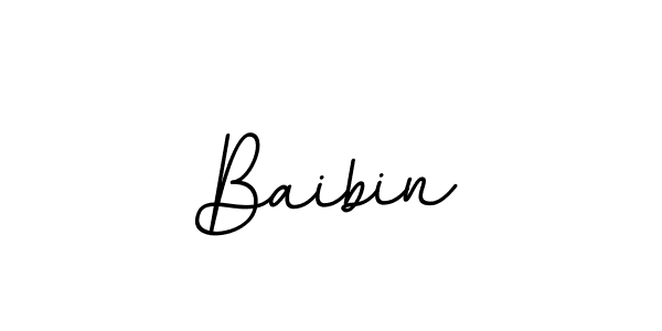 You should practise on your own different ways (BallpointsItalic-DORy9) to write your name (Baibin) in signature. don't let someone else do it for you. Baibin signature style 11 images and pictures png