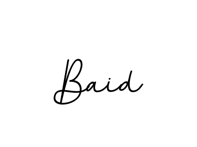 Design your own signature with our free online signature maker. With this signature software, you can create a handwritten (BallpointsItalic-DORy9) signature for name Baid. Baid signature style 11 images and pictures png