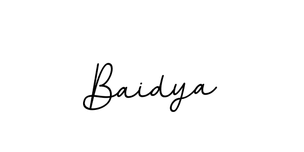 Use a signature maker to create a handwritten signature online. With this signature software, you can design (BallpointsItalic-DORy9) your own signature for name Baidya. Baidya signature style 11 images and pictures png