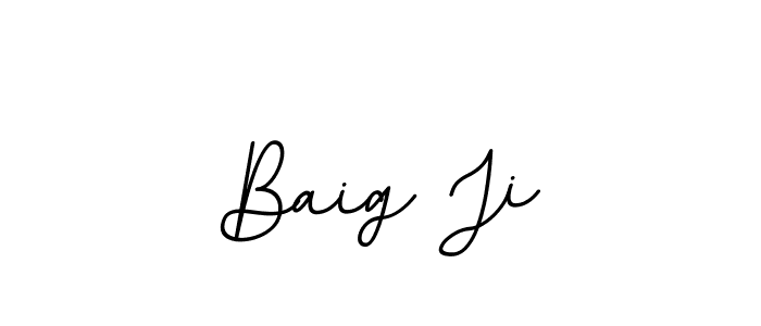 Make a beautiful signature design for name Baig Ji. With this signature (BallpointsItalic-DORy9) style, you can create a handwritten signature for free. Baig Ji signature style 11 images and pictures png