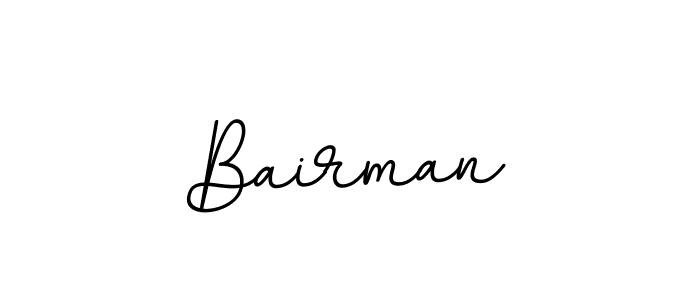 Design your own signature with our free online signature maker. With this signature software, you can create a handwritten (BallpointsItalic-DORy9) signature for name Bairman. Bairman signature style 11 images and pictures png