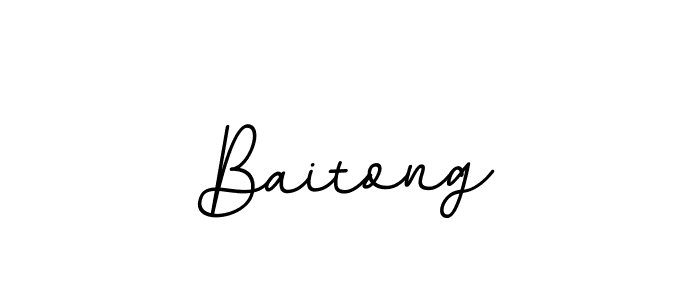 The best way (BallpointsItalic-DORy9) to make a short signature is to pick only two or three words in your name. The name Baitong include a total of six letters. For converting this name. Baitong signature style 11 images and pictures png