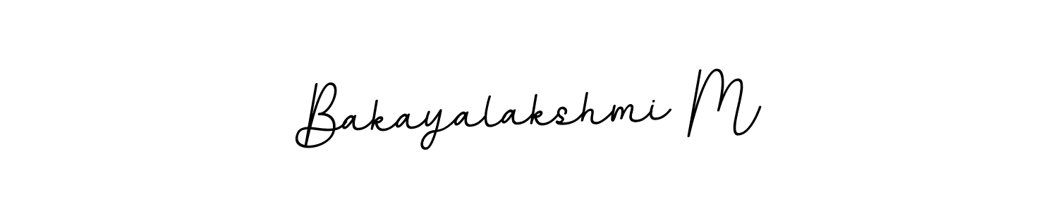 Design your own signature with our free online signature maker. With this signature software, you can create a handwritten (BallpointsItalic-DORy9) signature for name Bakayalakshmi M. Bakayalakshmi M signature style 11 images and pictures png