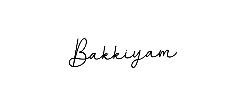 Design your own signature with our free online signature maker. With this signature software, you can create a handwritten (BallpointsItalic-DORy9) signature for name Bakkiyam. Bakkiyam signature style 11 images and pictures png