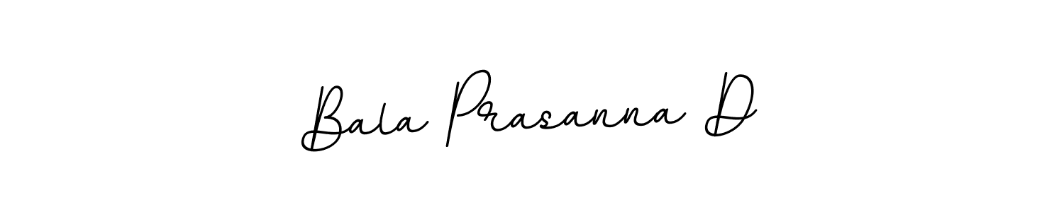 The best way (BallpointsItalic-DORy9) to make a short signature is to pick only two or three words in your name. The name Bala Prasanna D include a total of six letters. For converting this name. Bala Prasanna D signature style 11 images and pictures png