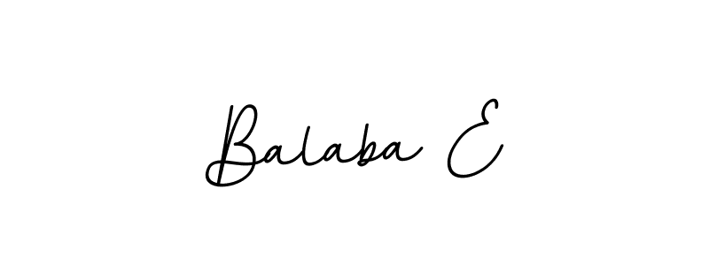 The best way (BallpointsItalic-DORy9) to make a short signature is to pick only two or three words in your name. The name Balaba E include a total of six letters. For converting this name. Balaba E signature style 11 images and pictures png