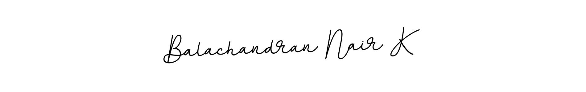 if you are searching for the best signature style for your name Balachandran Nair K. so please give up your signature search. here we have designed multiple signature styles  using BallpointsItalic-DORy9. Balachandran Nair K signature style 11 images and pictures png